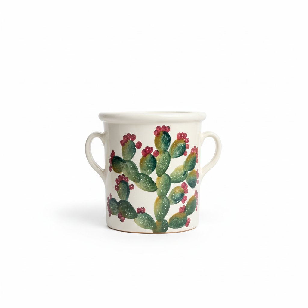 Capasa ceramica sfondo bianco