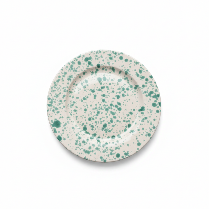 Piatto schizzato verde sfondo bianco