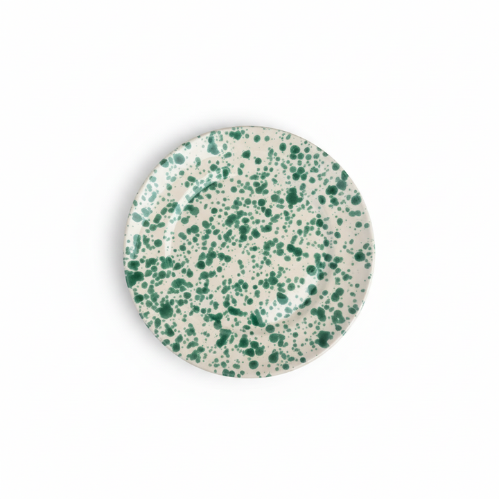 Piatto verde - sfondo bianco