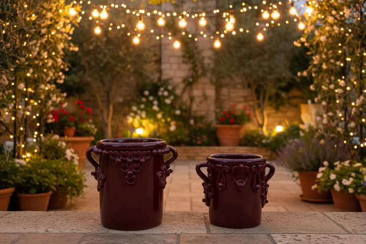 Pumi bordeaux giardino illuminato