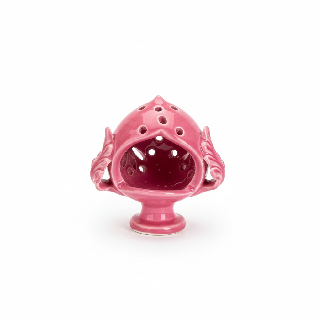 Pumo rosa sfondo bianco