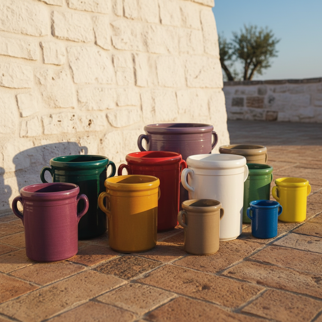 Vasi ceramica ambientazione pugliese