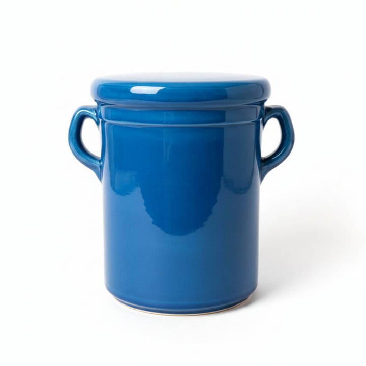 Vaso blu sfondo bianco